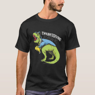 Dinosaurier Pilgrim und die Türkei ERNTEDANK RAW T-Shirt