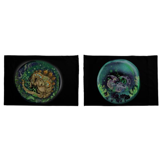 Dinosaurier-Pillowcase-Set Kissenbezug (Rückseite-Set)