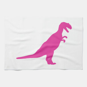 Dinosaurier Pink Geschirrtuch