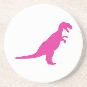 Dinosaurier Pink Getränkeuntersetzer (Vorne)