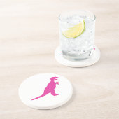 Dinosaurier Pink Getränkeuntersetzer (Seite)