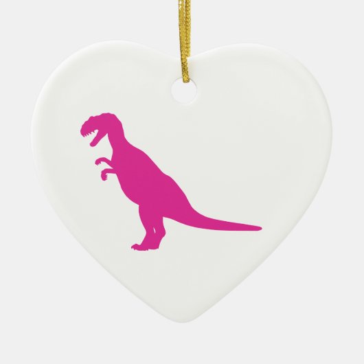 Dinosaurier Pink Keramikornament (Vorne)