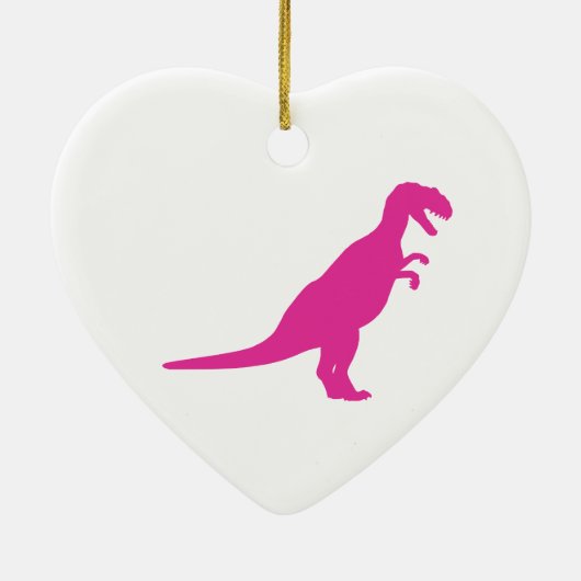 Dinosaurier Pink Keramikornament (Hinten)