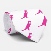 Dinosaurier Pink Krawatte (Gerollt)