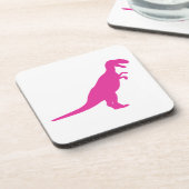 Dinosaurier Pink Untersetzer (Linke Seite)