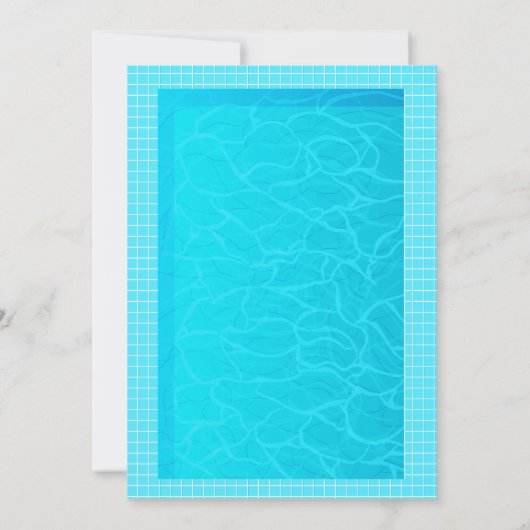 Dinosaurier Pool Party Einladung (Rückseite)