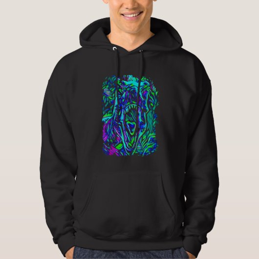 Dinosaurier Pop Art Hoodie (Vorderseite)