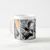 Dinosaurier-Porträt-Tasse Kaffeetasse (Vorderseite Links)