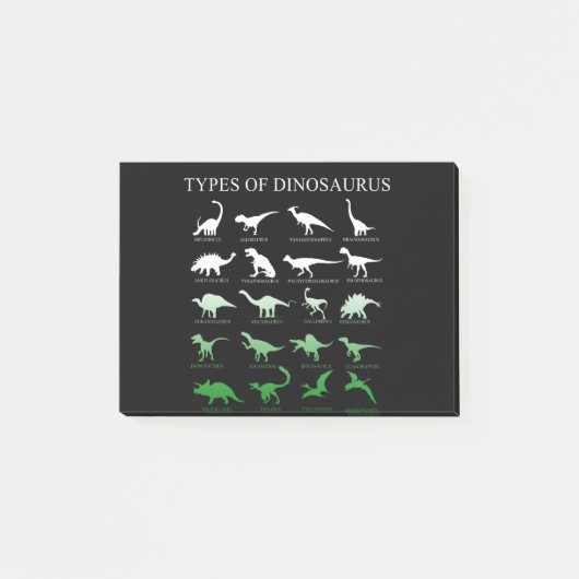 Dinosaurier Post-it Klebezettel (Vorderseite)