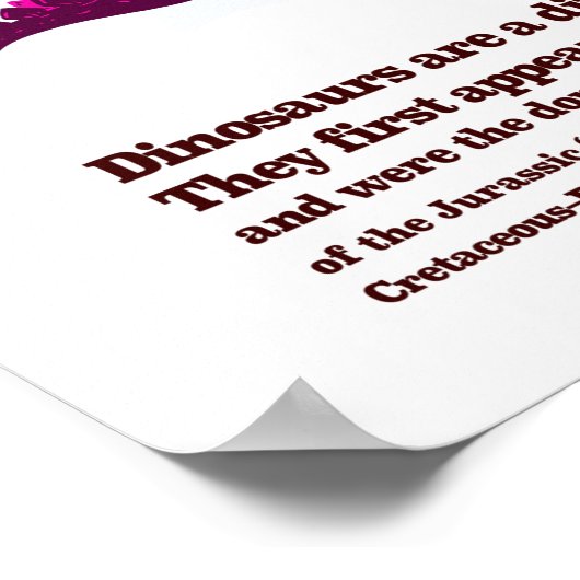 Dinosaurier Poster (Ecke)