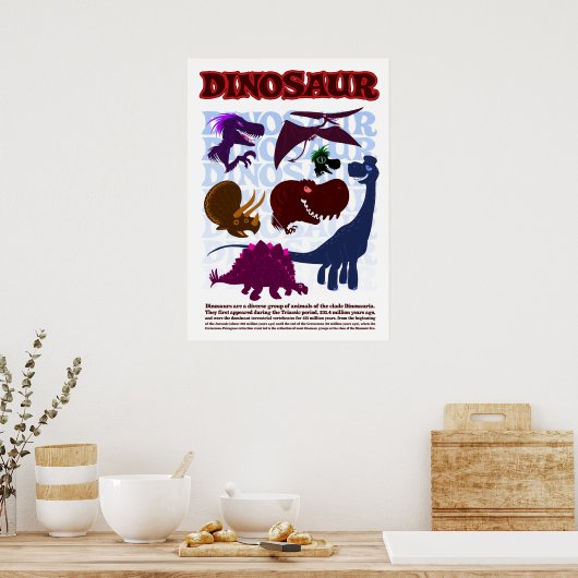 Dinosaurier Poster (Küche)