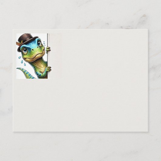Dinosaurier Postkarte (Vorderseite)