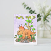 Dinosaurier Postkarte (Stehend Vorderseite)