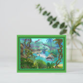 Dinosaurier Postkarte (Stehend Vorderseite)
