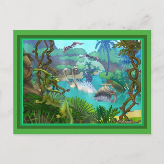 Dinosaurier Postkarte (Vorderseite)