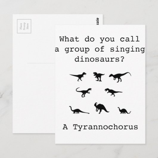 Dinosaurier Postkarte (Vorne/Hinten)