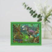 Dinosaurier Postkarte (Stehend Vorderseite)