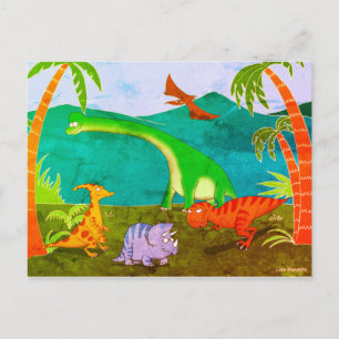 Dinosaurier Postkarte