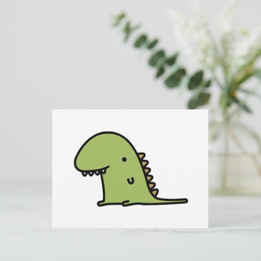 Dinosaurier Postkarte (Stehend Vorderseite)