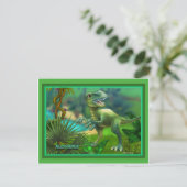 Dinosaurier Postkarte (Stehend Vorderseite)