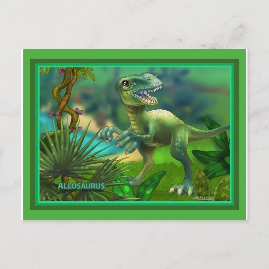 Dinosaurier Postkarte (Vorderseite)