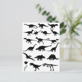 Dinosaurier Postkarte (Stehend Vorderseite)