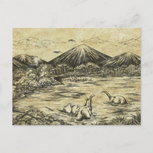 Dinosaurier Postkarte
