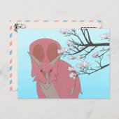 Dinosaurier Postkarte - Torosaurus (Vorne/Hinten)