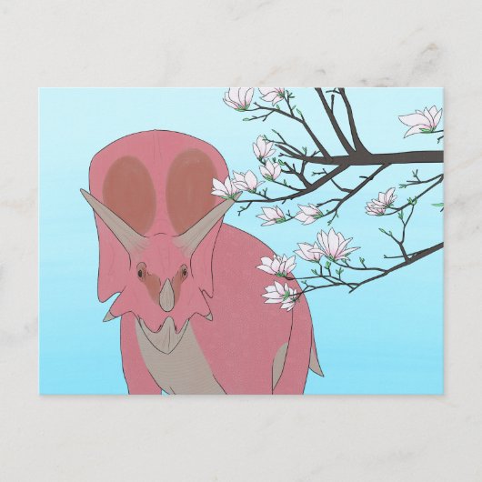 Dinosaurier Postkarte - Torosaurus (Vorderseite)