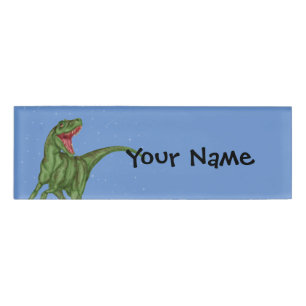 Dinosaurier - prähistorische Nacht Namenschild