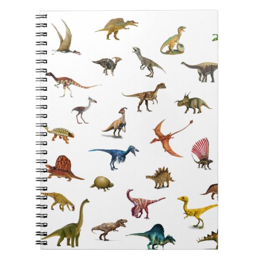 Dinosaurier Prehistorisches World-Notebook Notizblock (Vorderseite)