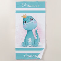 Dinosaurier Princess Beach Handtuch