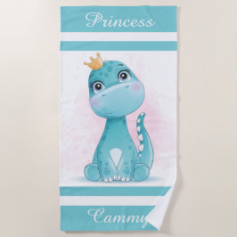 Dinosaurier Princess Beach Handtuch