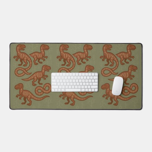 Dinosaurier programmieren Binärcode-Syntax Schreibtischunterlage (Tastatur & Maus)