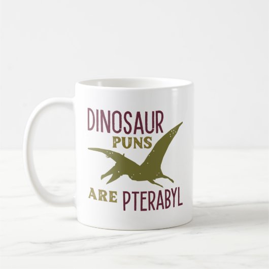 Dinosaurier Puns sind Pterabyl Kaffeetasse (Links)