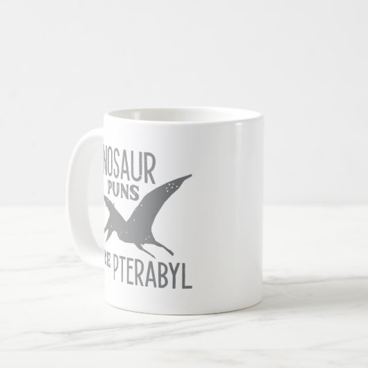 Dinosaurier Puns sind Pterabyl Kaffeetasse (Vorderseite Links)