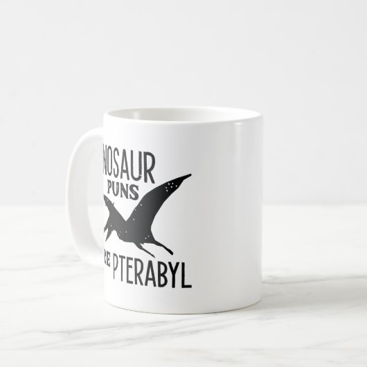 Dinosaurier Puns sind Pterabyl Kaffeetasse (Vorderseite Links)