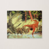 Dinosaurier-Puzzlespiel Gorgosaur Styracosaur Puzzle (Horizontal)