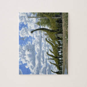 Dinosaurier-Puzzlespiel Pleurocoelus Astrodon Puzzle