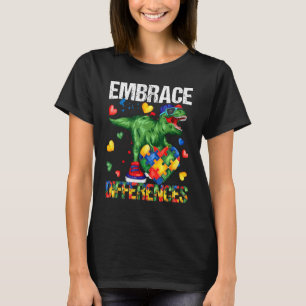 Dinosaurier-Puzzleteil Autismus-Bewusstsein T-Shirt