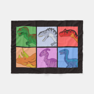 Dinosaurier-Quadrate Fleecedecke