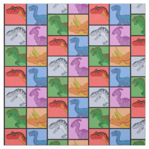 Dinosaurier-Quadrate Stoff