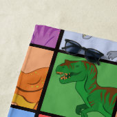 Dinosaurier-Quadrate Strandtuch (Beispiel)