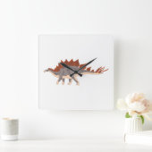 Dinosaurier Quadratische Wanduhr (Zuhause)