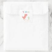 Dinosaurier Quadratischer Aufkleber (Tasche)