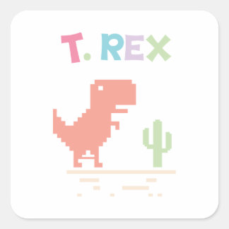 Dinosaurier Quadratischer Aufkleber