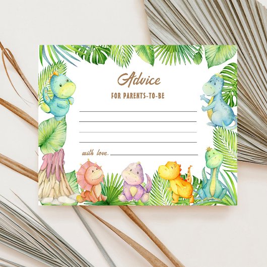 Dinosaurier-Ratschläge Eltern-zu-sein-Karte