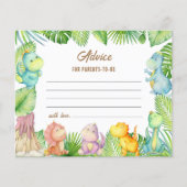 Dinosaurier-Ratschläge Eltern-zu-sein-Karte (Vorderseite)