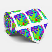 Dinosaurier-Rave-Krawatte Krawatte (Gerollt)