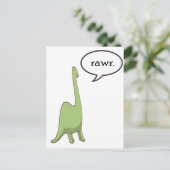 Dinosaurier rawr! postkarte (Stehend Vorderseite)